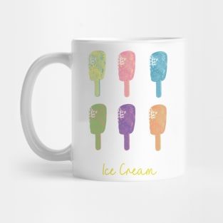 Girls Tshirt for Summer with Ice Cream Illustration Mug